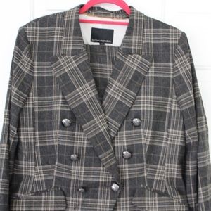 NWT Brown and Grey Equestrian Suit Coat 16 Tall